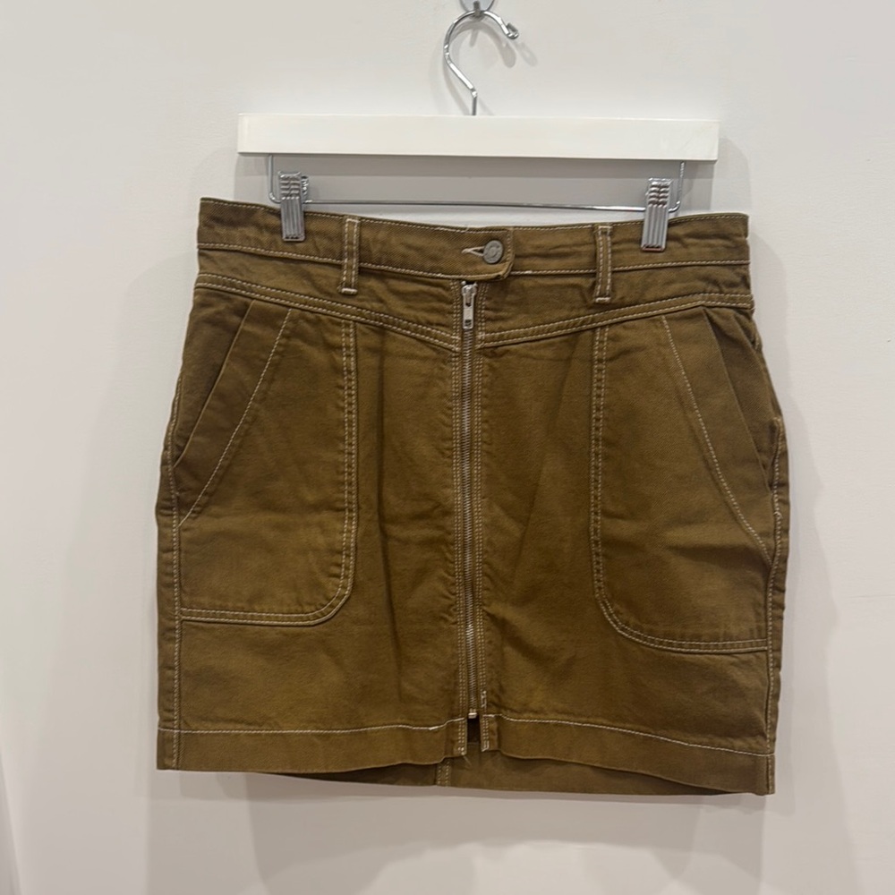 Soft Jean Brown Mini Skirt